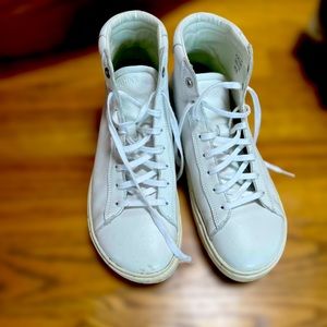 White Birkenstocks, high tops, sz 9